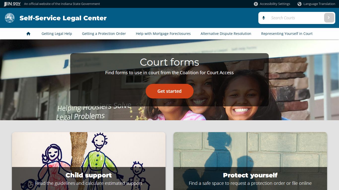 Indiana Judicial Branch: Self-Service Legal Center: Self Service Legal ...